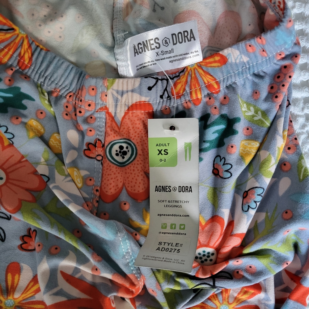 Agnes & Dora Bird Floral Patterned Leggings - Multicolor XS - Picture 4 of 5